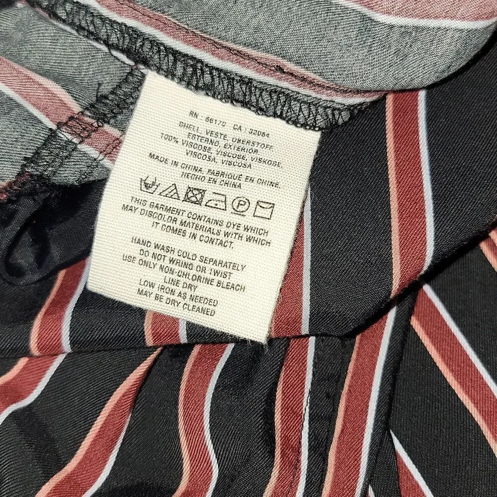 Anthropologie Silky Striped Jogger Pants Size M